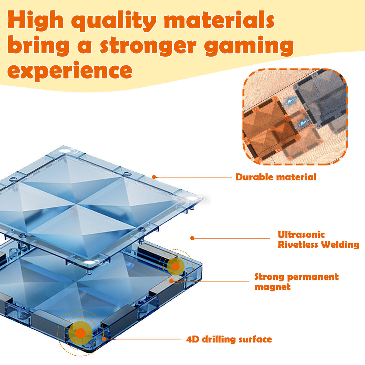 100PCS Magnetic Tile Building Set for Kids with 2 Car Bases