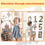 100PCS Magnetic Tile Building Set for Kids with 2 Car Bases