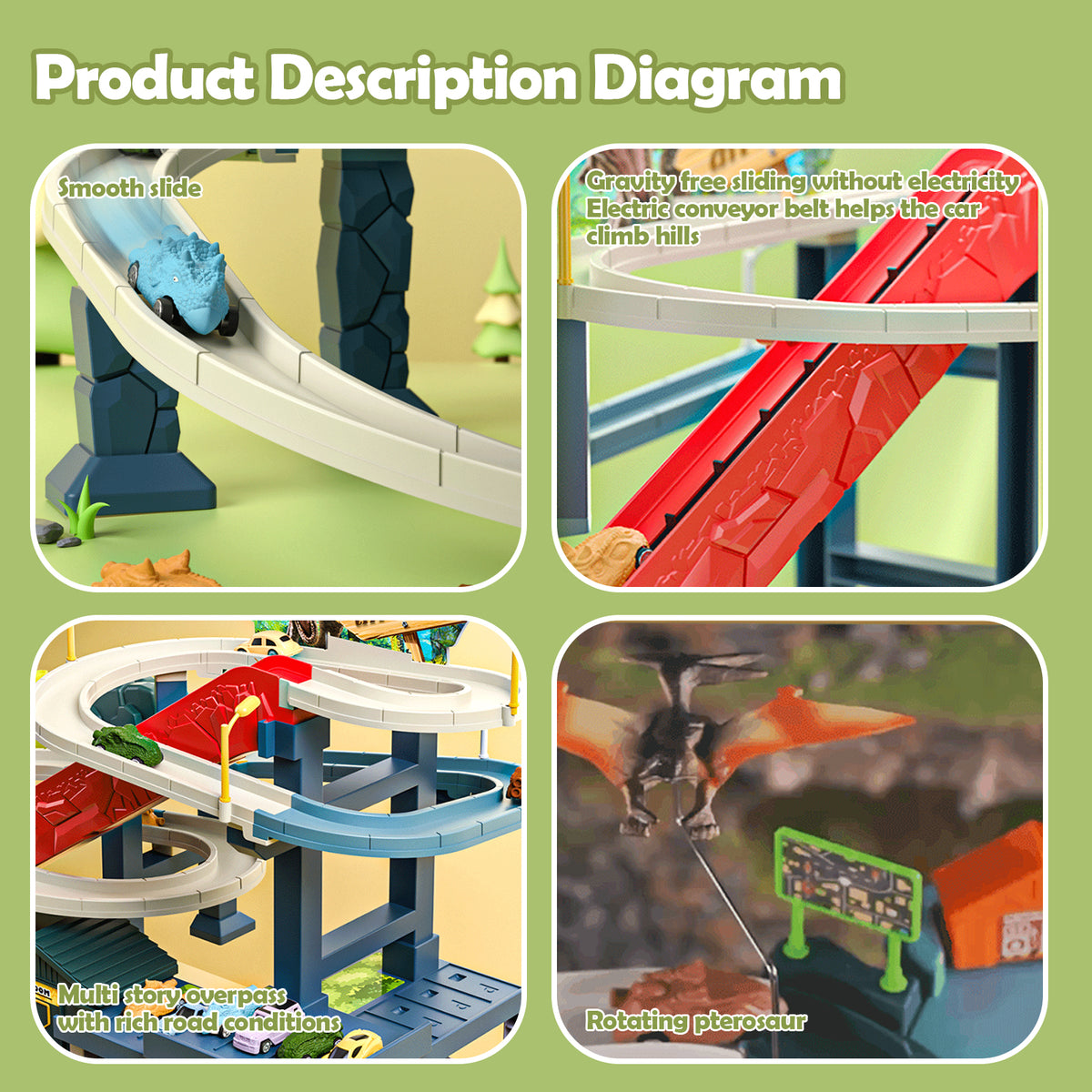 Dinosaur Volcano Adventure Track Set