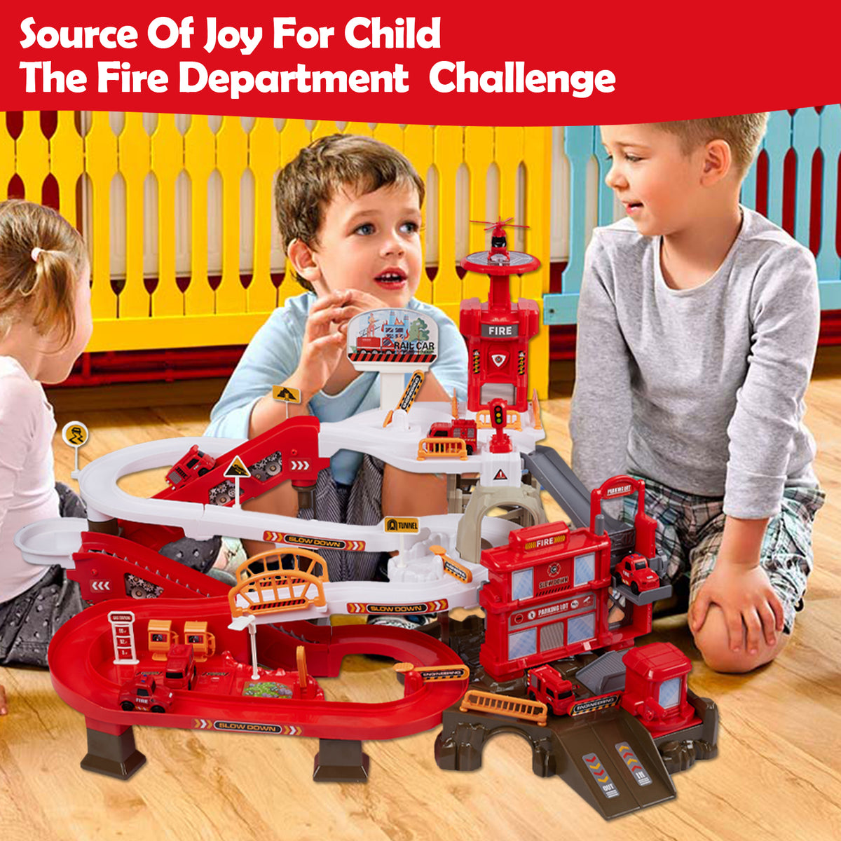Fire Station Rescue Vehicle Playset