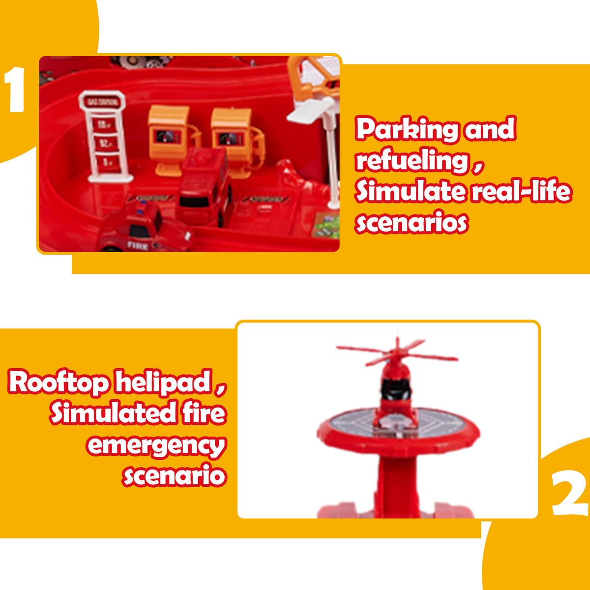 Fire Station Rescue Vehicle Playset