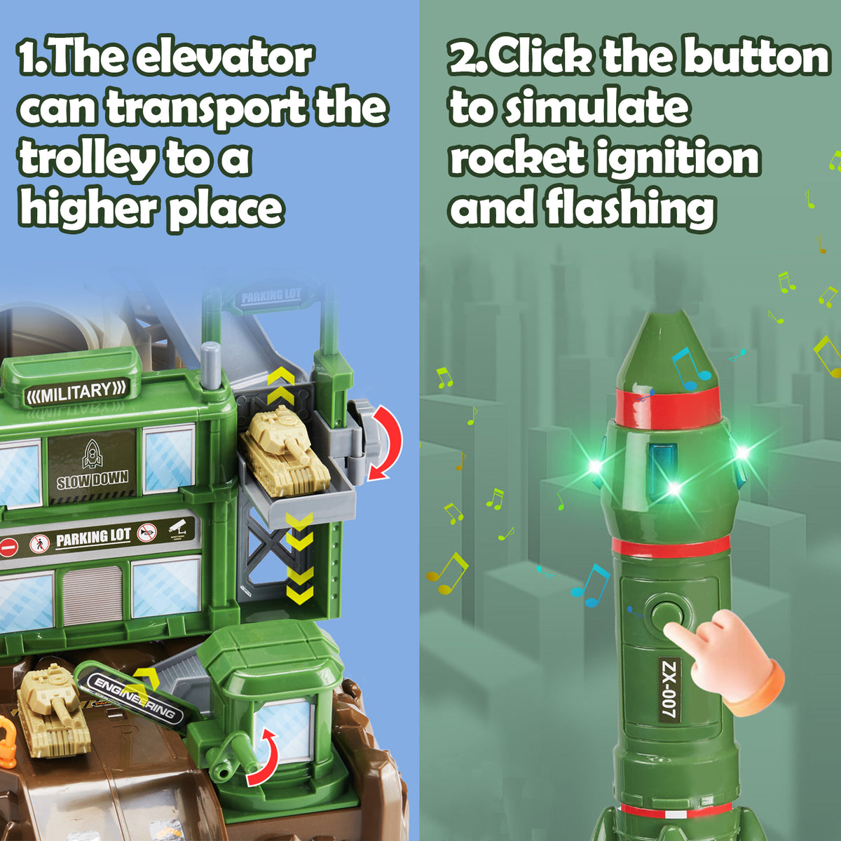 Rocket Base Vehicle Adventure Playset