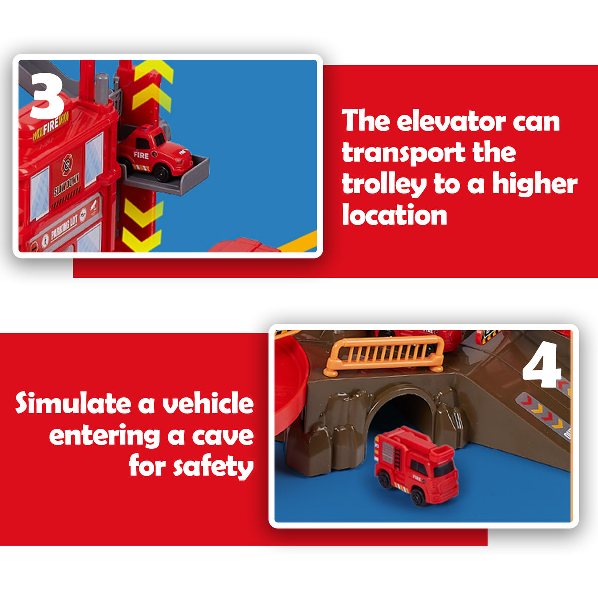 Fire Station Rescue Vehicle Playset