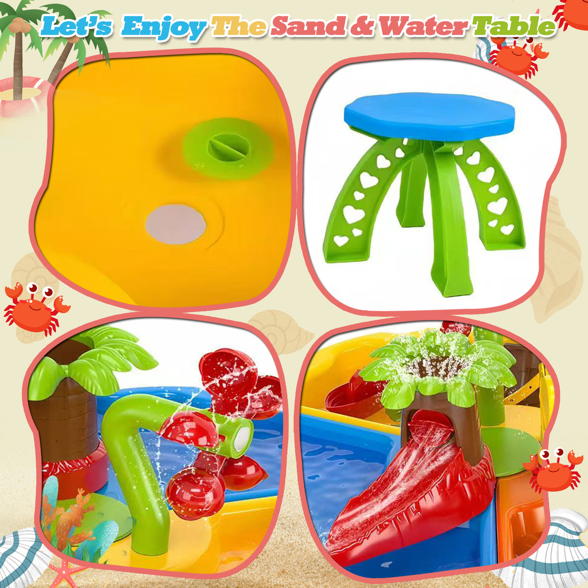 Dual-Sided Water and Sand Activity Table