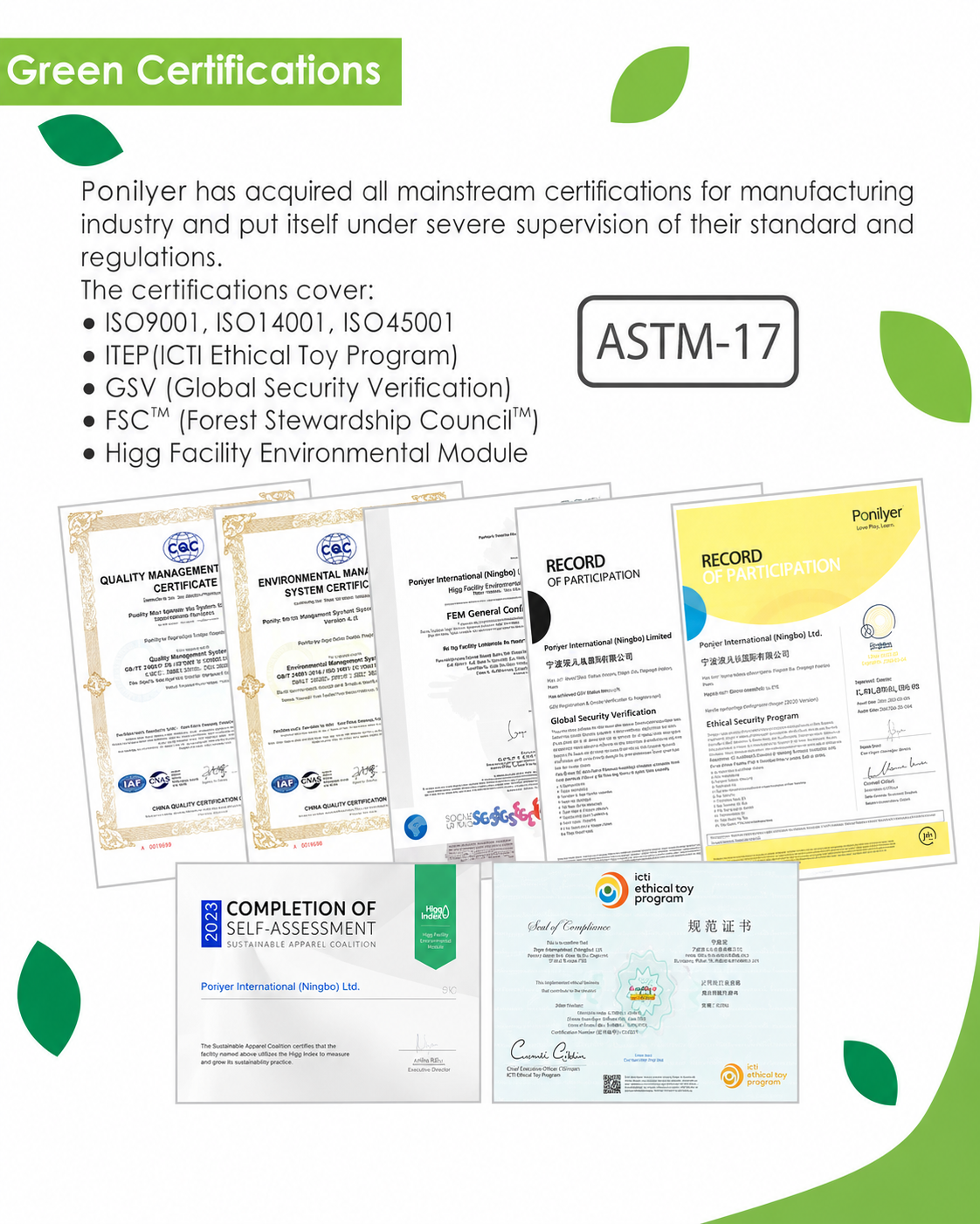 Certifications