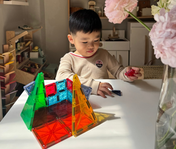 Child playing with a toy