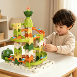 Marble Run Building Blocks Toys for Kids Play Games, 60 Piece marble track Race Playset, Great Creative STEM Toy, Puzzle Construction Game Set for 3 4 5 6 7 8 Year Old Boys Girl