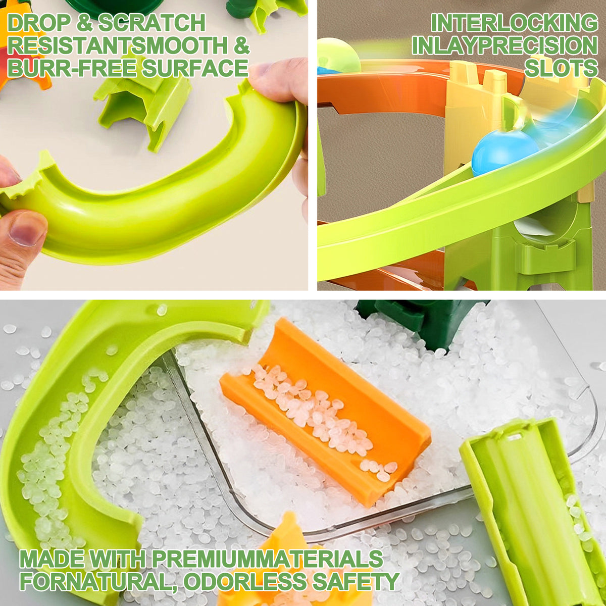 Marble Run Building Blocks Toys for Kids Play Games, 60 Piece marble track Race Playset, Great Creative STEM Toy, Puzzle Construction Game Set for 3 4 5 6 7 8 Year Old Boys Girl