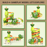 Marble Run Building Blocks Toys for Kids Play Games, 60 Piece marble track Race Playset, Great Creative STEM Toy, Puzzle Construction Game Set for 3 4 5 6 7 8 Year Old Boys Girl