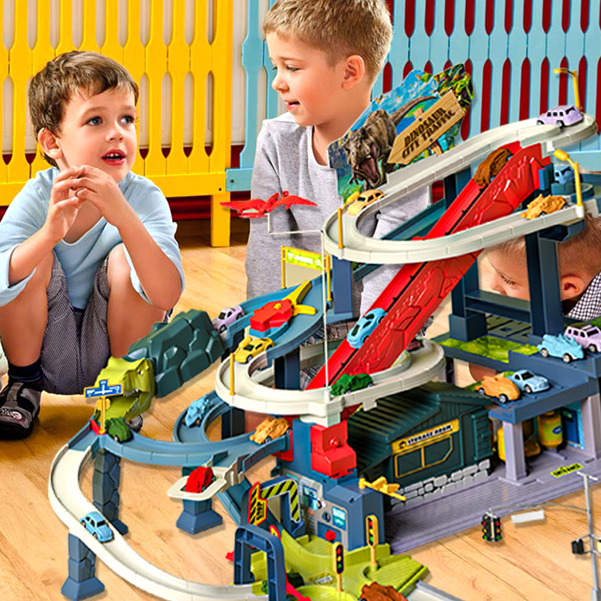 Dinosaur Volcano Adventure Track Set