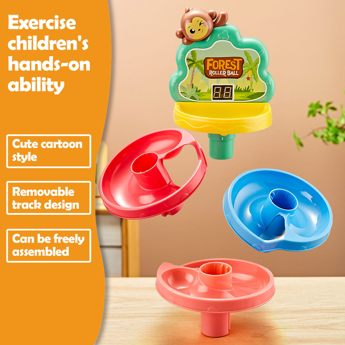 Ponilyer 3-in-1 Toddler Montessori Toys, Hammer Pound Balls, Shoot Balls Game, Ball Drop Toys for 1-3 Years Old, 1 Year Old Toys for Boys
